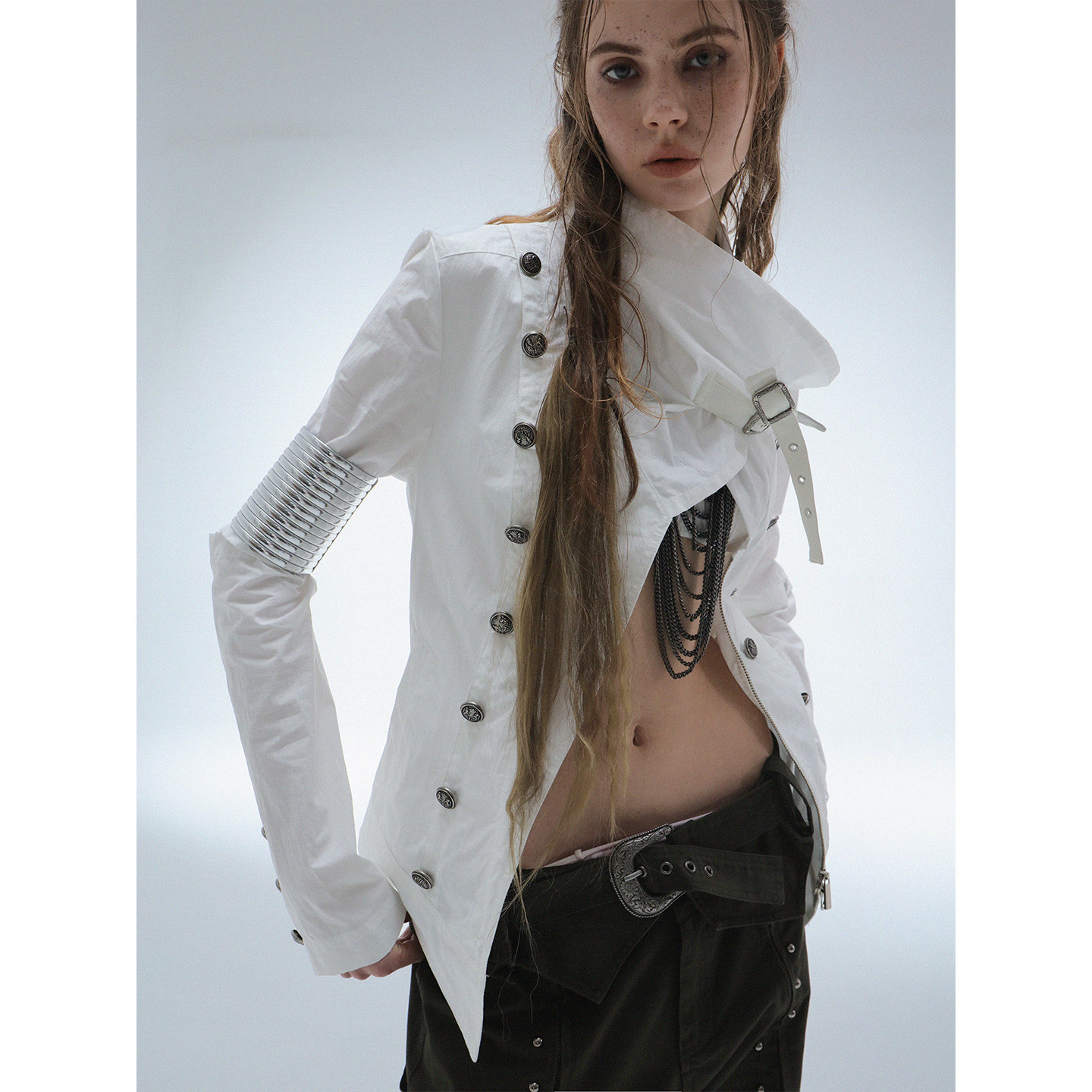 DoublePunch秋冬原创高领复古金属扣饰防风夹棉加厚拿破仑外套,女装/女士精品,短外套,淘宝优惠券,粉丝福利购,淘宝优惠卷