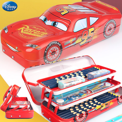 迪士尼儿童三层文具盒男款大容量
