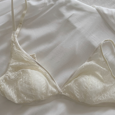 法式无钢圈100%桑蚕丝内里薄款