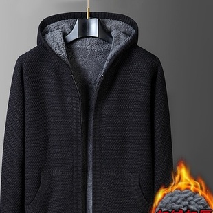 休闲毛线衣 韩版 Mostarsea 秋冬加厚保暖毛衣外套连帽针织卫衣开衫