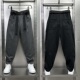 男春秋冬季 潮流宽松休闲老爹裤 新款 男士 子 潮牌痞帅条纹哈伦裤 西裤