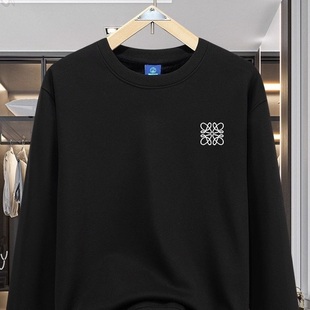 宽松圆领长袖 Mostarsea 休闲情侣装 秋冬新款 重磅加绒加厚卫衣男士