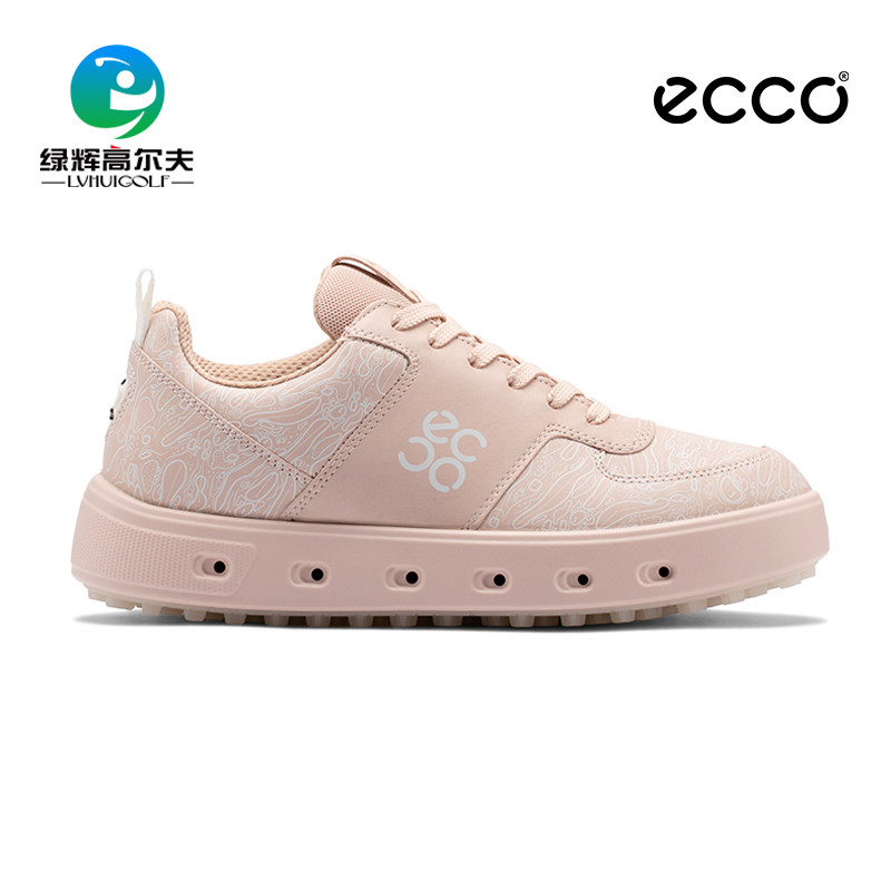ECCO爱步高尔夫球鞋女士 街头720 防水透气牛皮休闲golf无钉女鞋