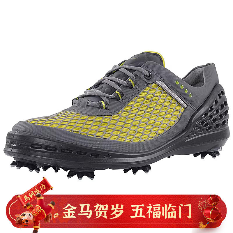 Ecco爱步 高尔夫球鞋 男士 防泼水 有钉鞋 golf运动鞋网式系列