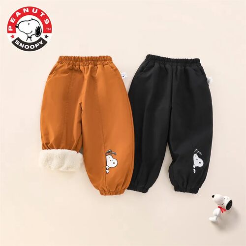 史努比SNOOPY 童装秋冬保暖加绒加厚休闲裤SXM893