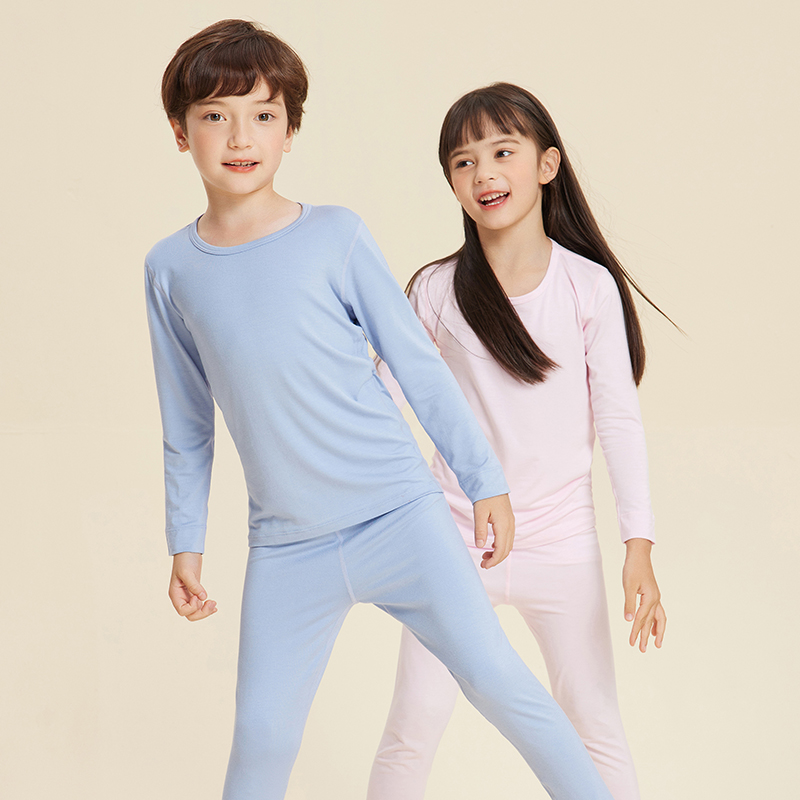 纤丝鸟秋冬新抗菌莫代尔内衣套装