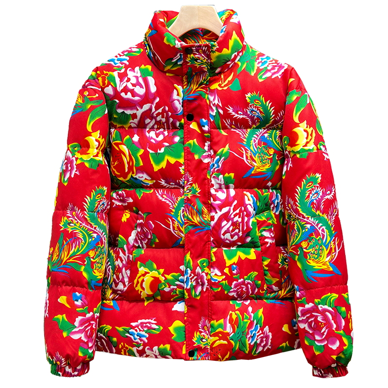 复古东北大花保暖过年加厚棉衣