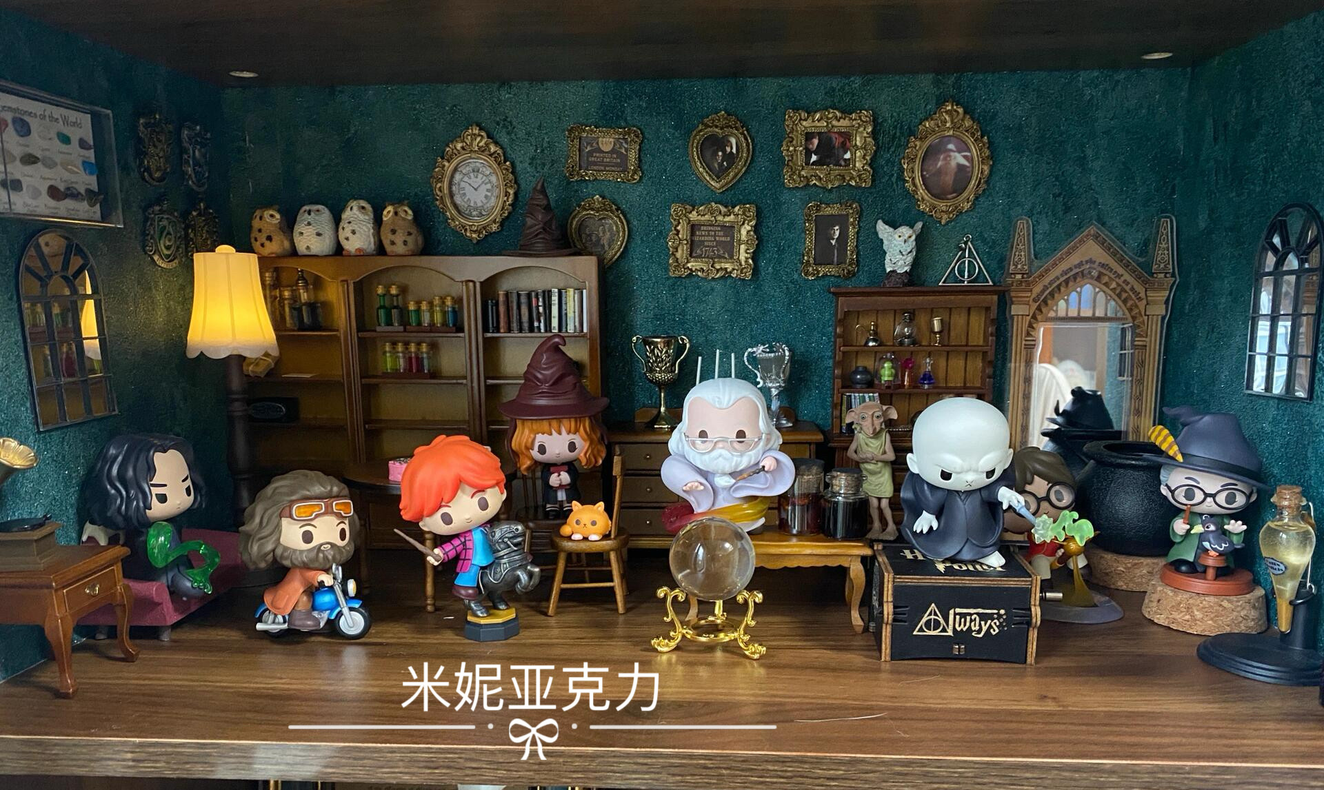 哈利波特场景造景展示盒魔法教室ob11魔药瓶道具12分微缩家具
