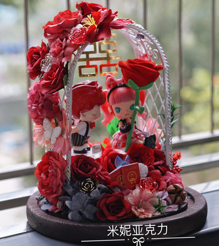 泡泡玛特盲盒造景婚礼场景布置
