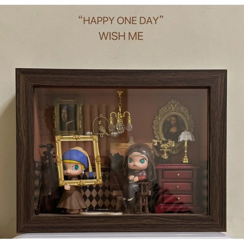 Molly的一天场景布置道具diy配件盲盒寻找茉莉丽莎艺术时间展示盒