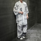 中国风夏季冰丝中长款防晒衣套装男QT4003-TZ68p120，男装休闲套装，星座815（原A203）