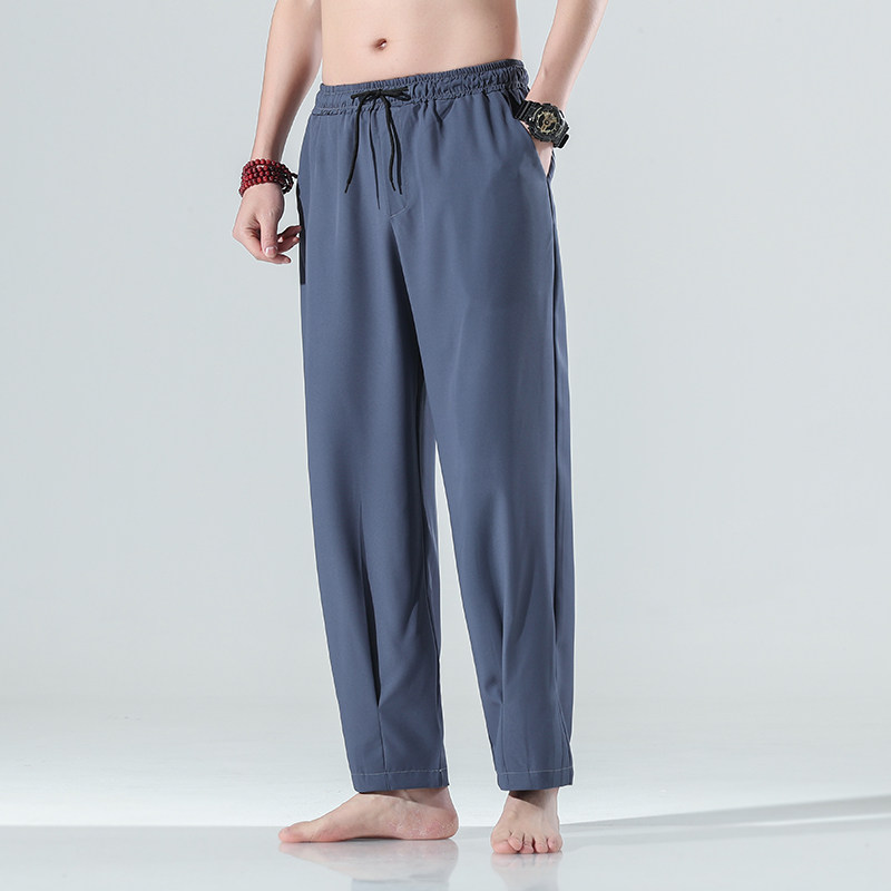 2021夏季中国风冰丝宽松休闲裤男无影墙QT4003-NB18p50,男装休闲裤,星座815（原A203）