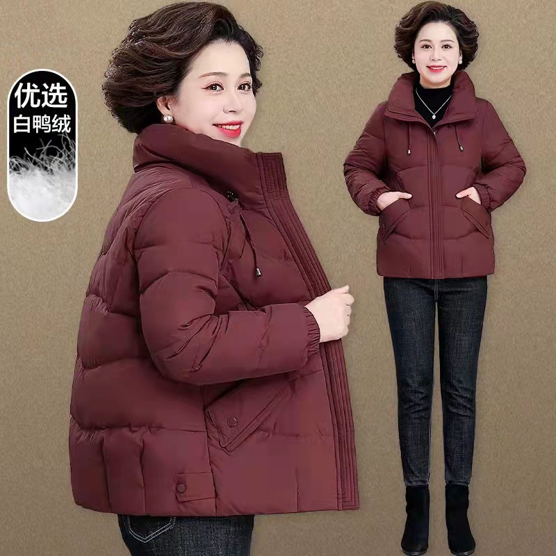 中老年妈妈冬季保暖羽绒服