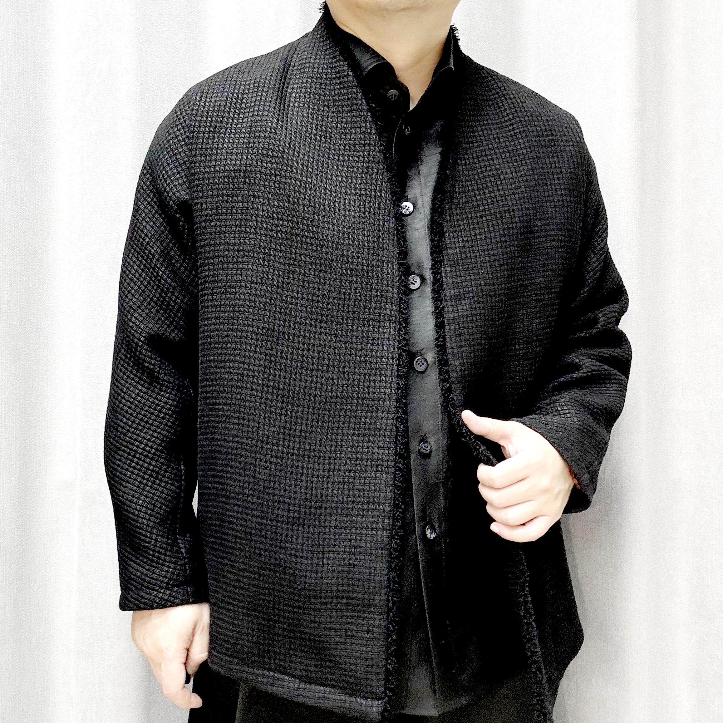 2583柞蚕丝多口袋香云纱日常休闲轻奢长袖春秋百搭纯色休闲唐装