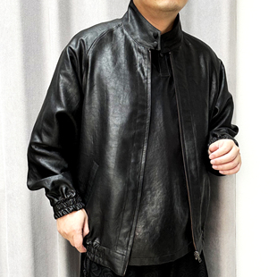 短款 时尚 春秋潮流 复古宽松立领秋季 25105农工缎外套桑蚕丝男士