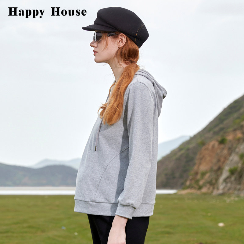 快乐屋孕妇卫衣春秋装2026新款宽松上衣时尚外穿显瘦大码外套孕装