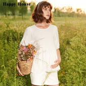 夏装 孕妇短袖 T恤时尚 娃娃衫 快乐屋孕妇宽松上衣2026新款 孕装 大码