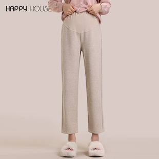 2025新款 糯米裤 显瘦老爹裤 子时尚 秋冬外穿孕妇裤 快乐屋羊毛孕妇裤