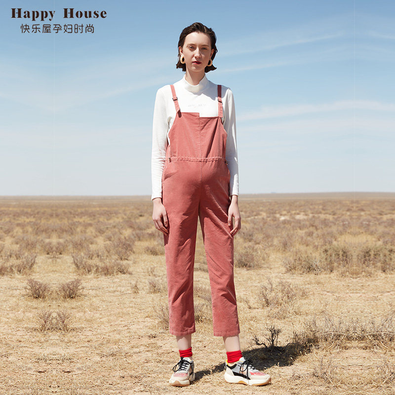 快乐屋孕妇背带裤春季2026新款灯芯绒宽松大码休闲时尚托腹孕妇裤,孕妇装/孕产妇用品/营养,孕妇背带裤,淘宝优惠券,粉丝福利购,淘宝优惠卷