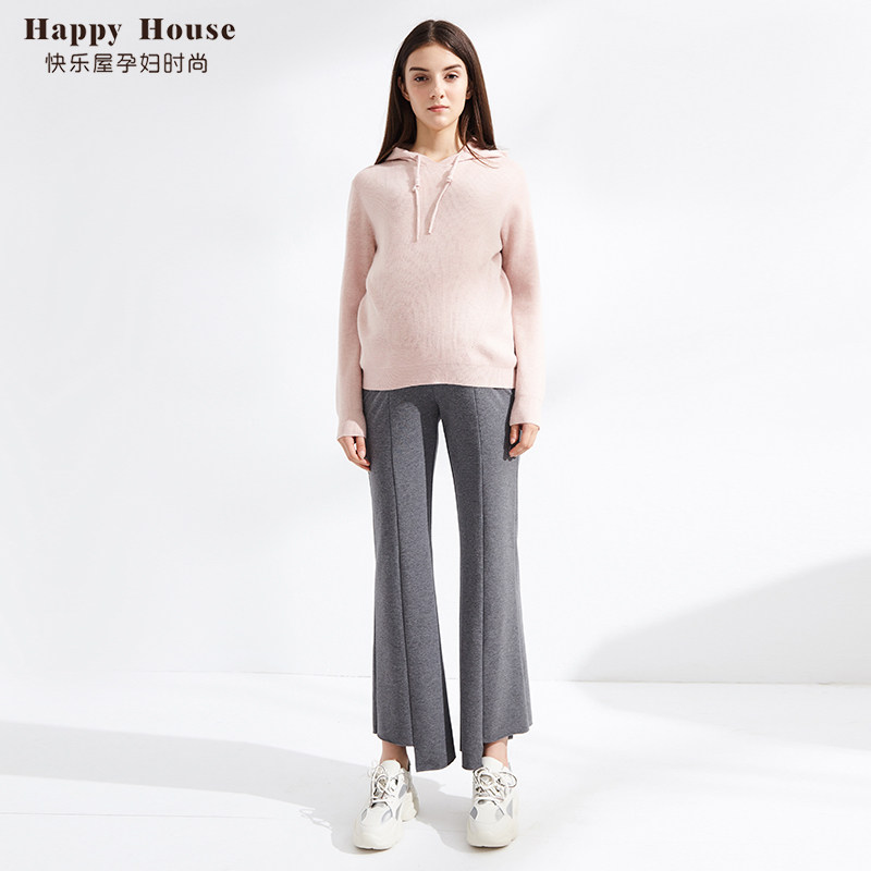 快乐屋孕妇喇叭裤长款2026春季新款不规则裤脚口高腰托腹显瘦长裤,孕妇装/孕产妇用品/营养,孕妇喇叭裤,淘宝优惠券,粉丝福利购,淘宝优惠卷