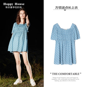 短袖 风不显怀外穿宽松夏季 欧式 快乐屋孕妇波点碎花上衣2026新款