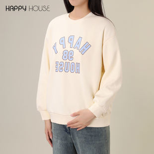 快乐屋暖阳绒孕妇上衣加厚2025新款 卫衣针织衣宽松打底衣秋冬 时尚