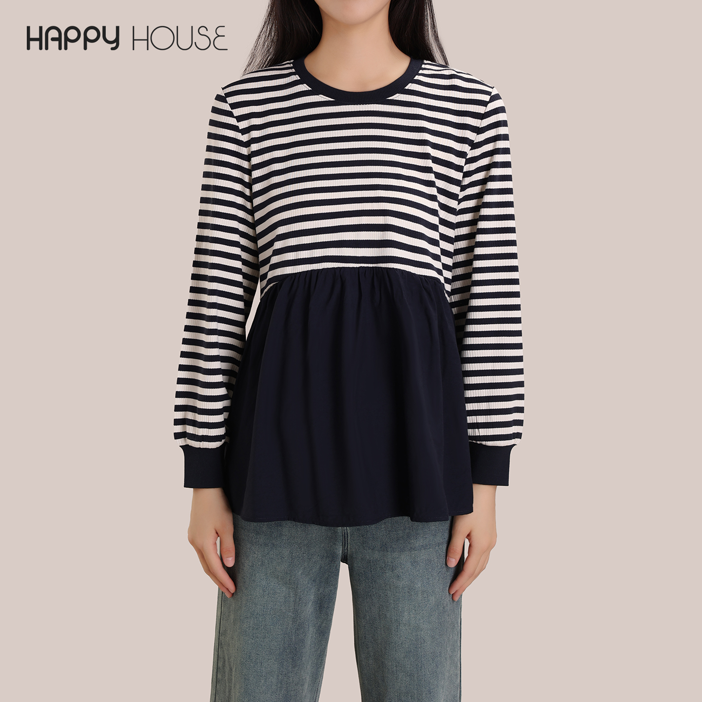 孕妇装卫衣春秋款2024新款上衣长袖条纹