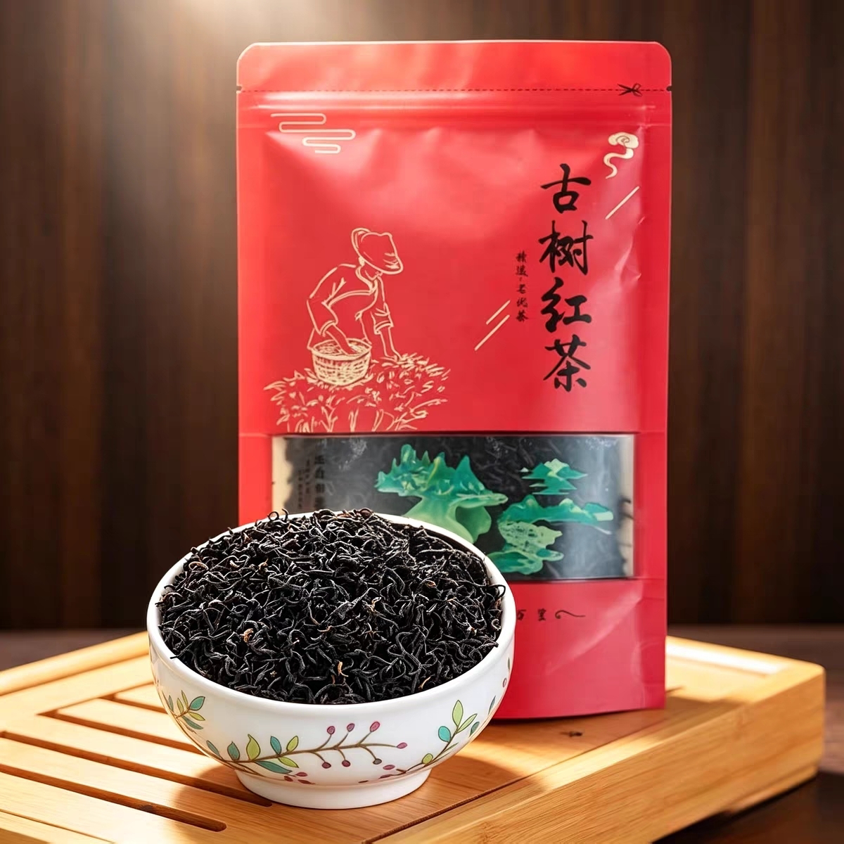 包邮 千岛湖特产古树红茶80g袋装鸠坑原种茶浓香正宗功夫小种红茶