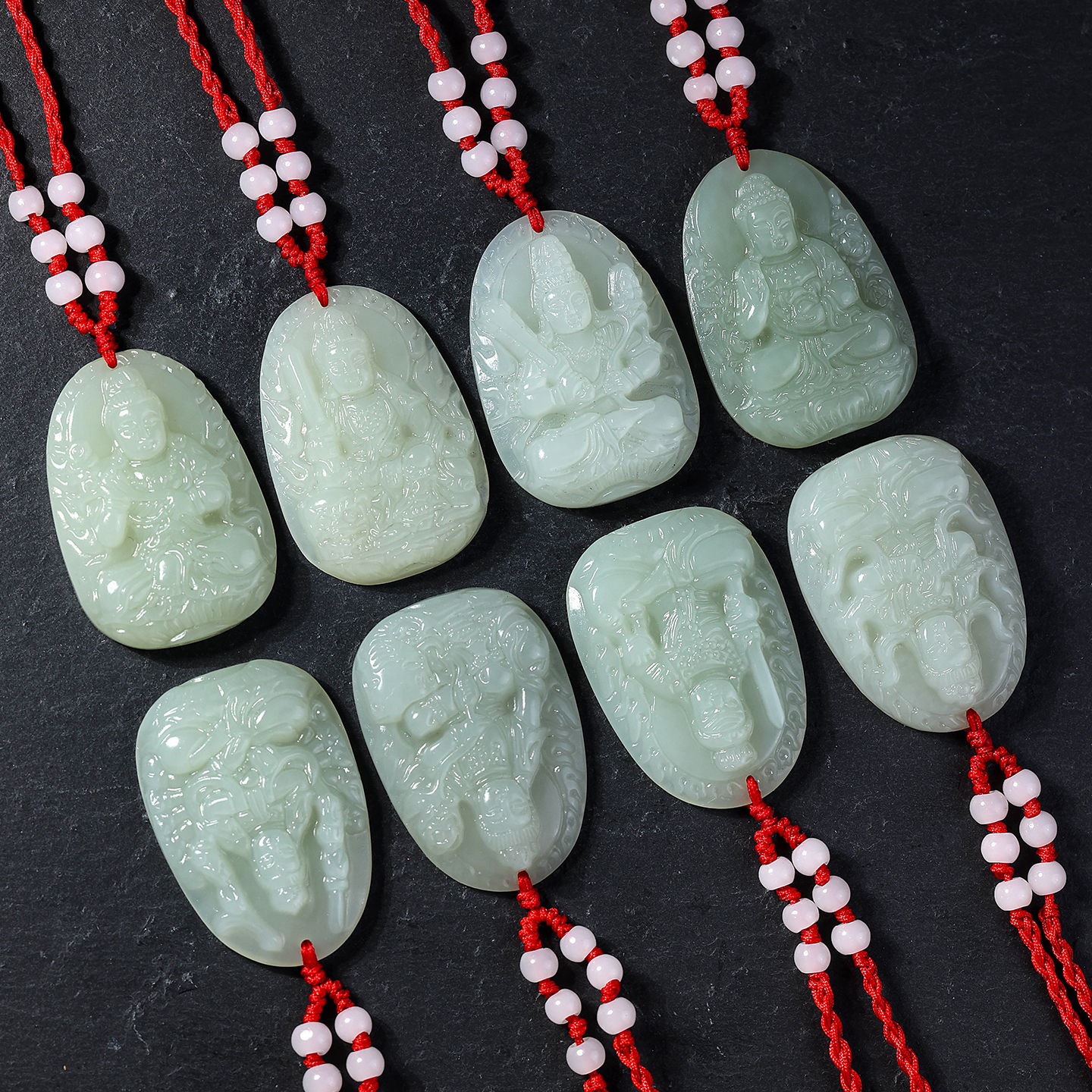 和田玉观音吊坠男款新疆玉佛玉牌真玉女本命年吉祥物项链籽料玉佩