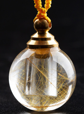 妙韵男女款发晶嘎乌盒吊坠