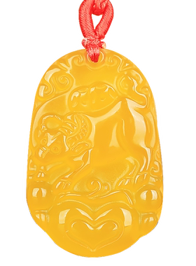 黄玉髓男女吉祥物饰品吊坠