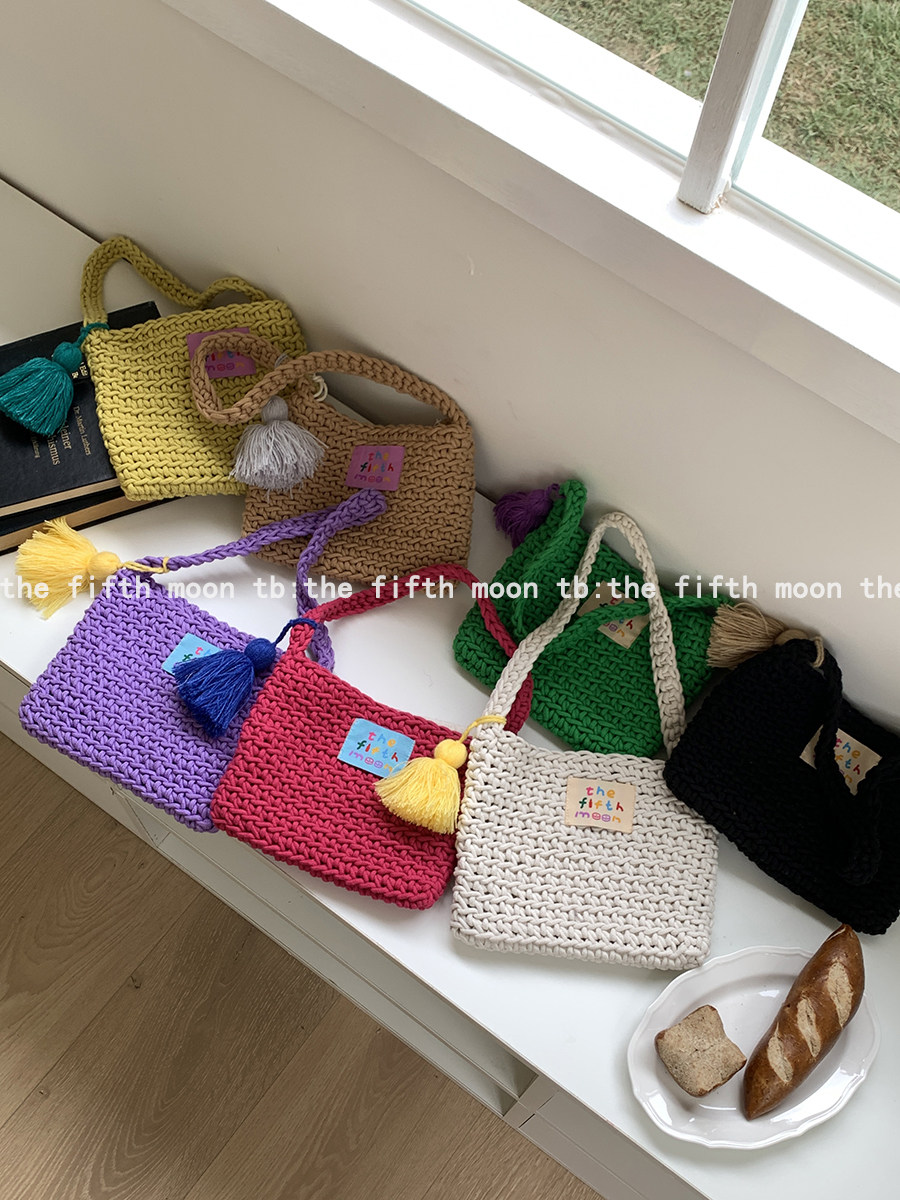 thefifthmoon原创可爱童趣彩色布标棉绳手提单肩包带流苏带内袋,箱包皮具/热销女包/男包,通用款女包,淘宝优惠券,粉丝福利购,淘宝优惠卷