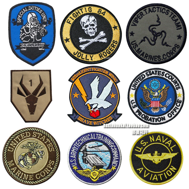 美国海豹突击队臂章 训练司令部士气章 战术背心魔术贴章军迷布贴