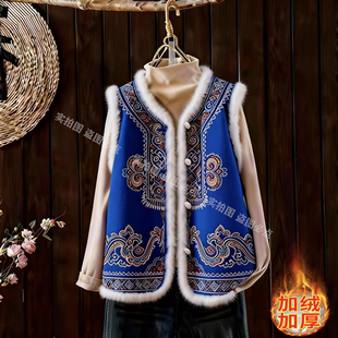 加绒加厚保暖马甲2025秋冬新款防寒外套护胃坎肩背心纽扣开衫上衣