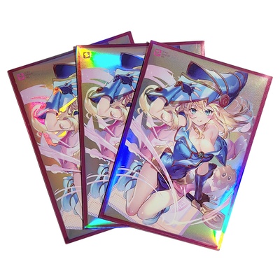 游戏王卡套黑魔导女孩卡牌套VG妹套保护闪套高清镭射第二层63x90
