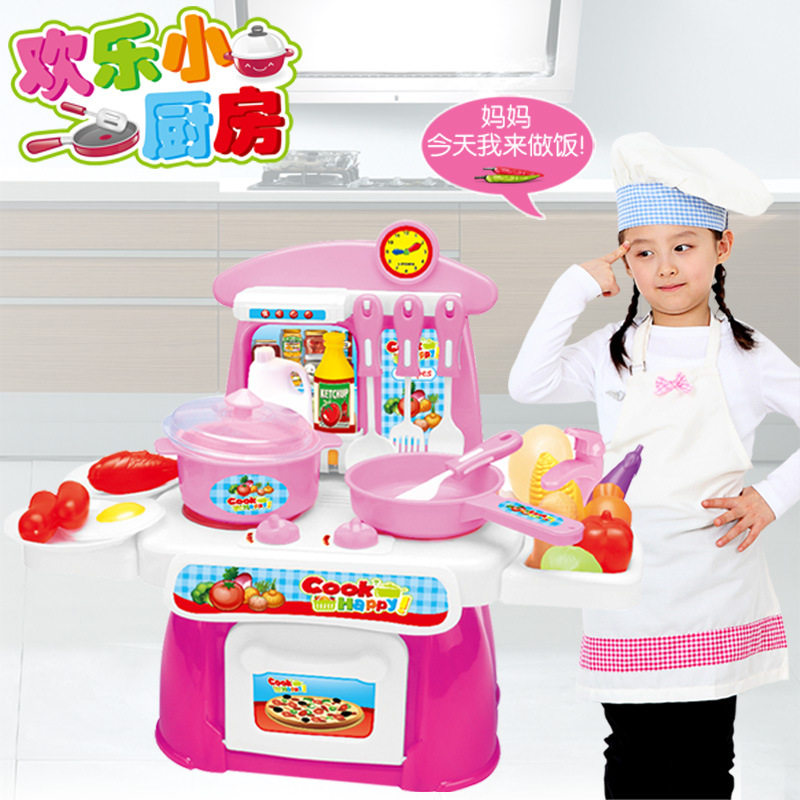 过家家仿真厨房做饭小女孩煮饭餐过家家玩具