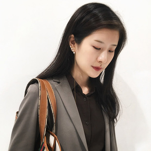 关山月手作 14k包金耳钉天然珍珠14k注金耳线耳夹镀金