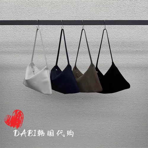 定制东大门同款 AT THE BAGEL 时尚高质感气质款翻毛牛皮单肩大包