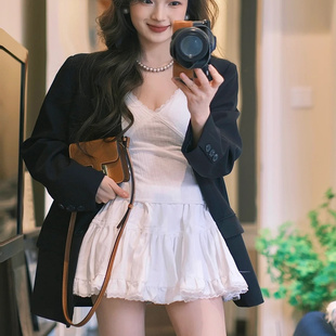 秋装 休闲女士黑色独特漂亮巨好看炸街小西服 西装 外套女2025新款