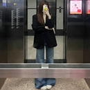 秋装 休闲女士黑色独特漂亮巨好看炸街小西服 西装 外套女2025新款