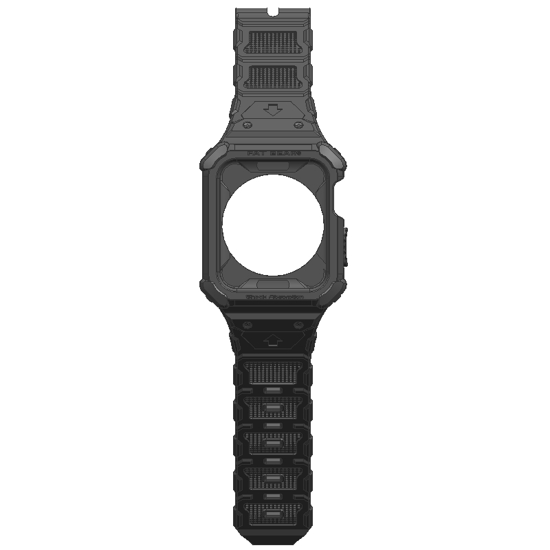 肥熊适用Apple Watch Ultra Series 1/2代 9/7/8 S8/S7/5/6代/SE苹果手表带45mm防摔保护套表带保护套外壳