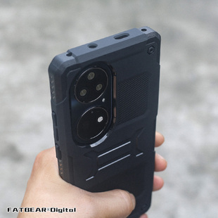 Tech鼎桥P50 P50Pro防摔手机壳手机套机能风格 华为P50 Pro 军事保护套防摔套 肥熊战术通勤适用Td