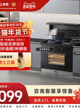 Seng森歌集成灶蒸烤一体机D8ZK-1变频抽油烟机燃气灶家用厨房灶具