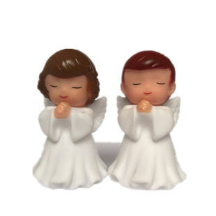 祈祷天使生日蛋糕装饰摆件翅膀天使娃娃亲嘴摆件蛋糕烘焙甜品装饰