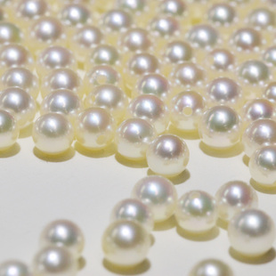 3.5-4mmAKOYA海水珍珠裸珠强光小珠子DIY珍珠散珠可做耳钉戒指