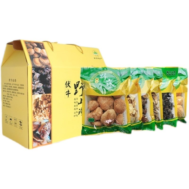 南阳特产伏牛野山珍礼盒装干货菌菇类组合大礼包送长辈客户福利,粮油调味/速食/干货/烘焙,香菇类,淘宝优惠券,粉丝福利购,淘宝优惠卷