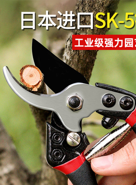 SK5省力修枝剪刀果剪粗树枝剪家用园林园艺剪子修理花枝采摘盆景