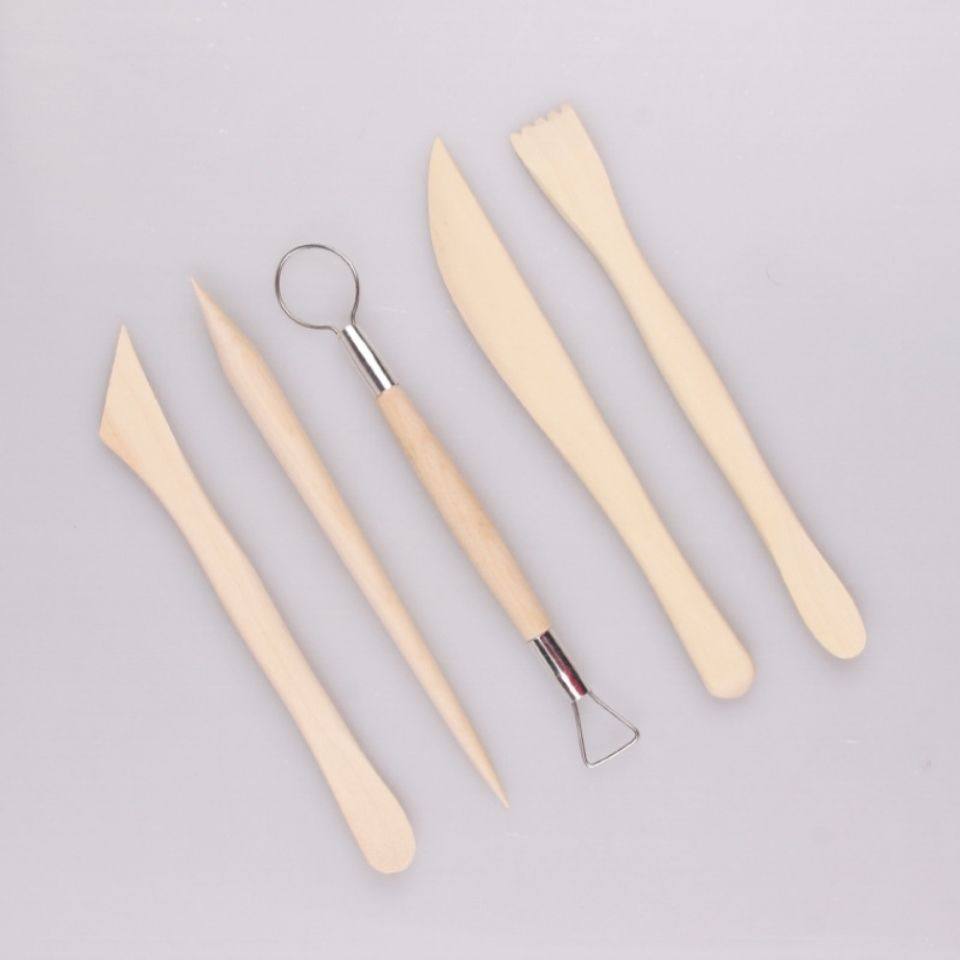 5件套木质陶艺工具 陶泥软陶泥面塑刀 陶吧教学小泥人捏塑,模玩/动漫/周边/娃圈三坑/桌游,模型制作工具/辅料耗材,淘宝优惠券,粉丝福利购,淘宝优惠卷