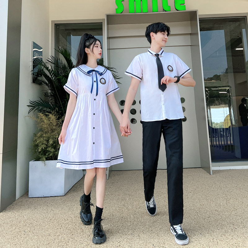 情侣装夏装班服学院风初高中短袖JK制服学生班服