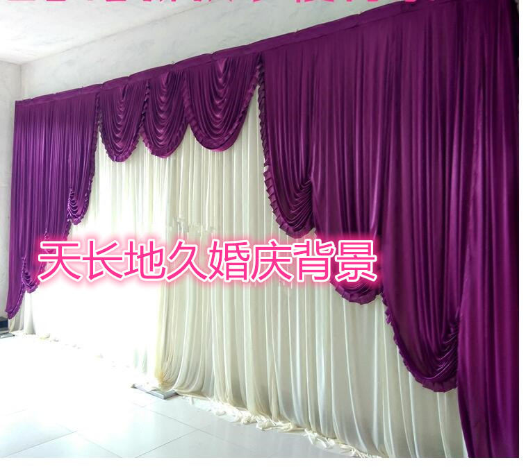 新款婚庆道具婚庆背景纱幔布置婚礼舞台布置沙幔婚庆布幔装饰用品